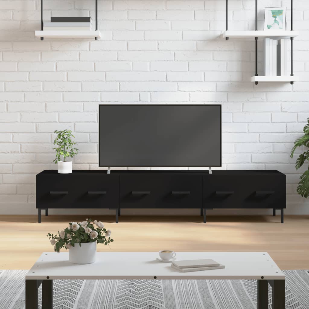 JUNG Vida TV-Schrank Schwarz 150x36x30 cm Holzwerkstoff