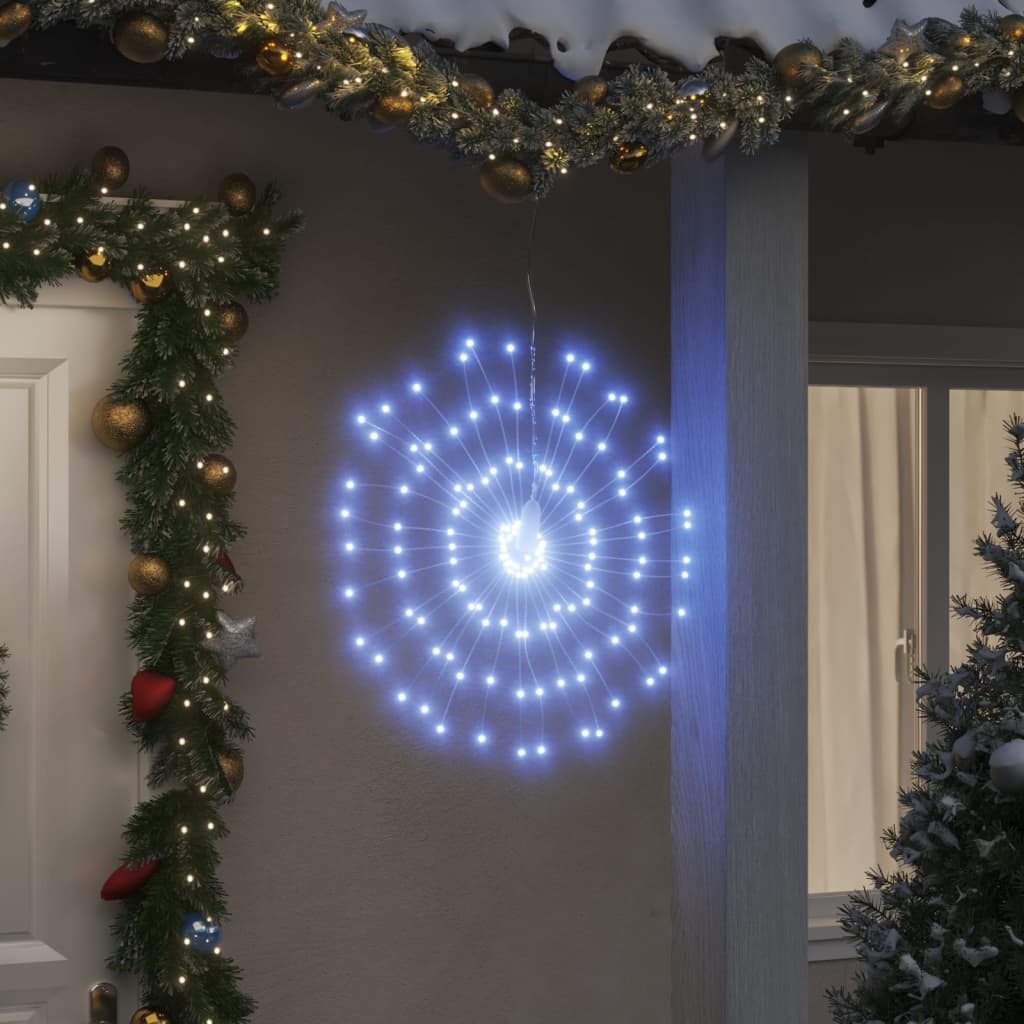JUNG Vida Weihnachtsbeleuchtungen Feuerwerk 8 Stk. 140 LEDs Kaltweiß 17cm