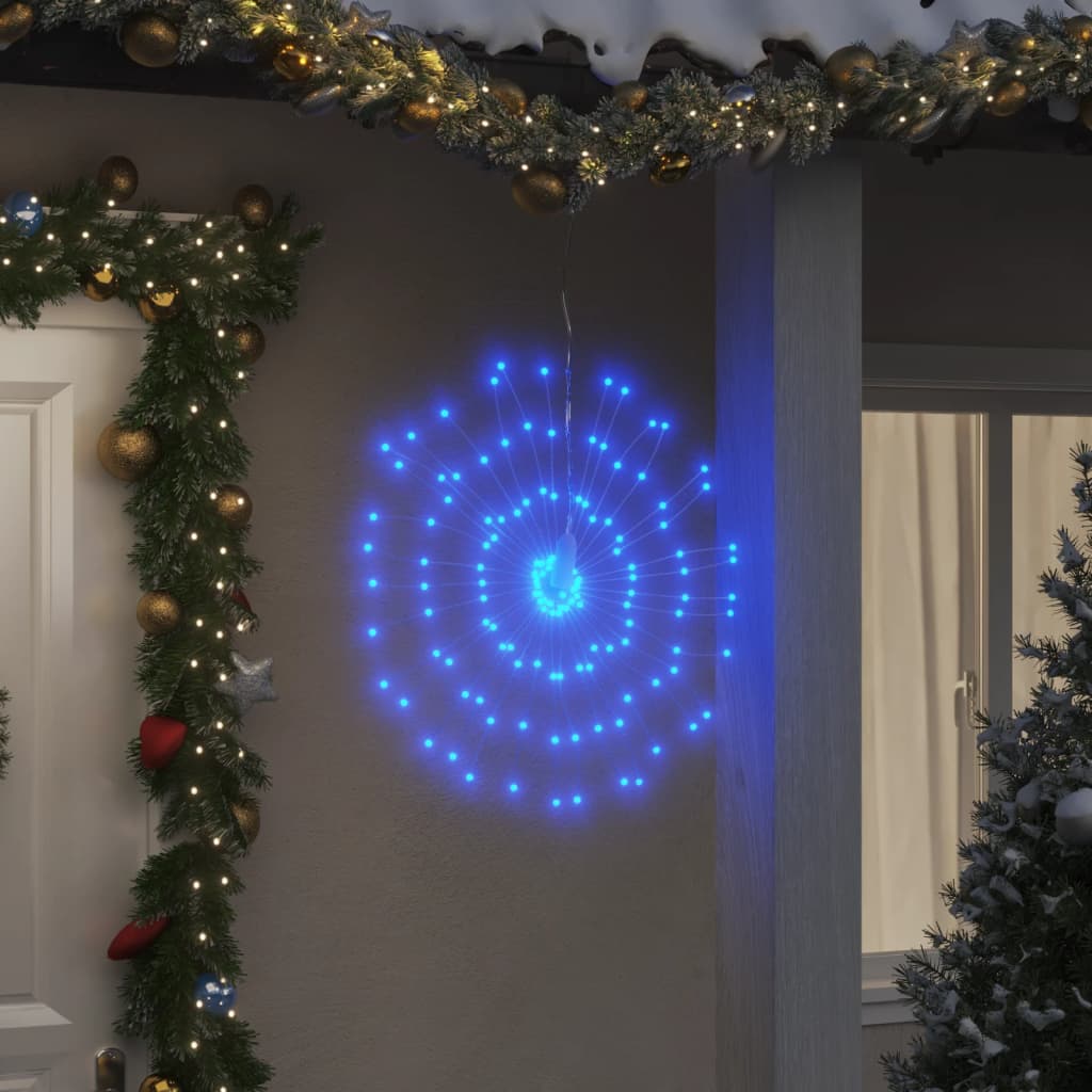 JUNG Vida Weihnachtsbeleuchtungen Feuerwerk 8 Stk. 140 LEDs Blau 17 cm
