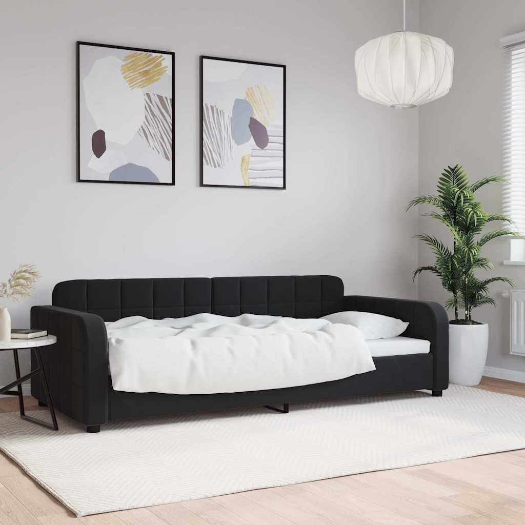 JUNG Vida Tagesbett Schwarz 90x200 cm Samt
