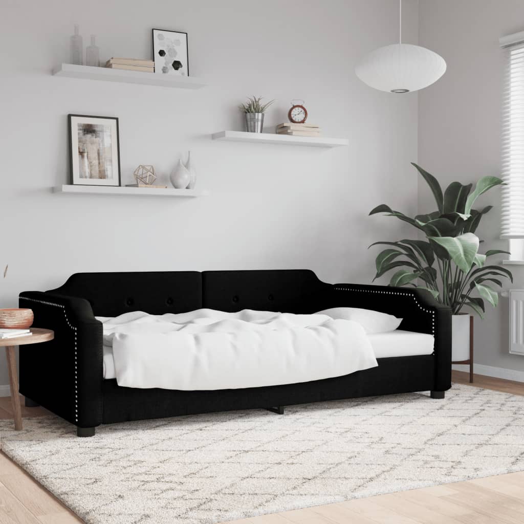 JUNG Vida Tagesbett Schwarz 100x200 cm Stoff