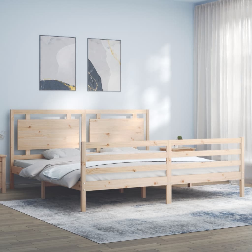 JUNG Vida Massivholzbett mit Kopfteil