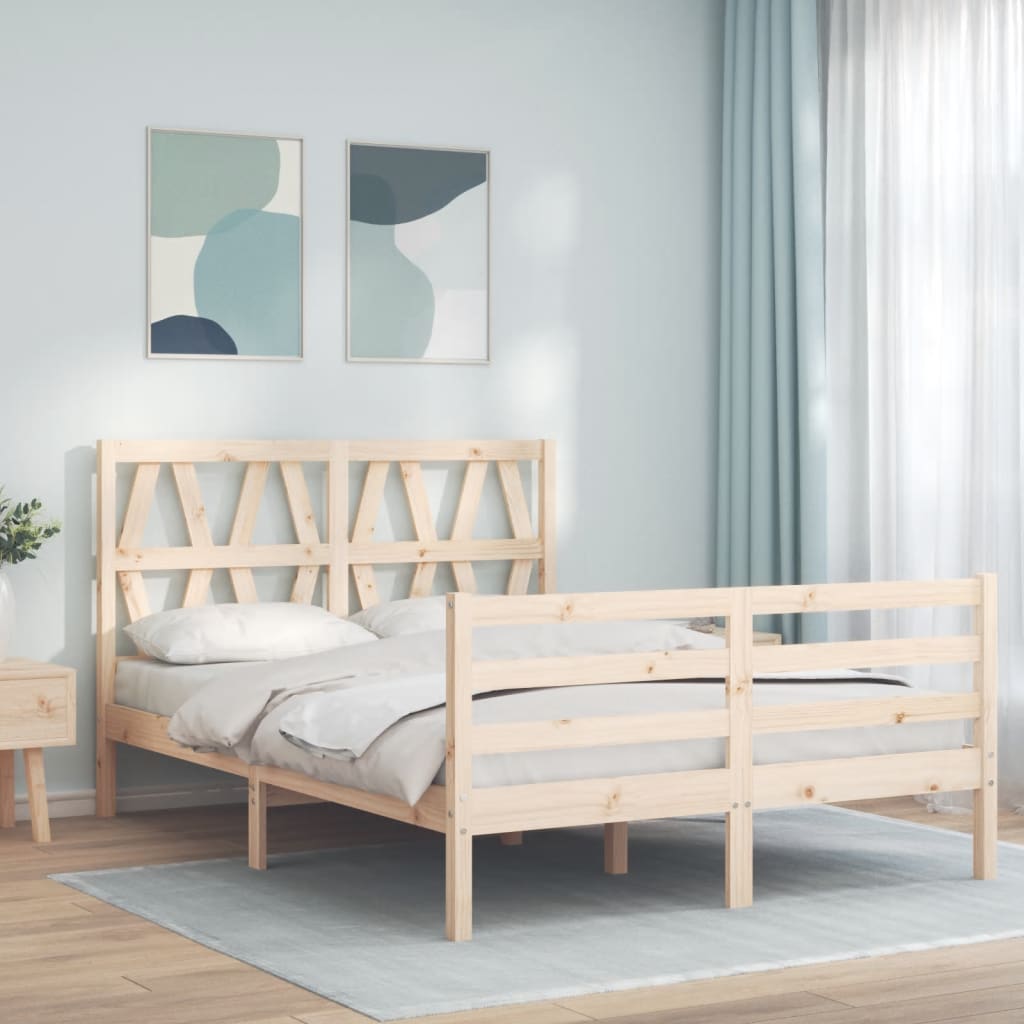 JUNG Vida Massivholzbett mit Kopfteil 140x200 cm