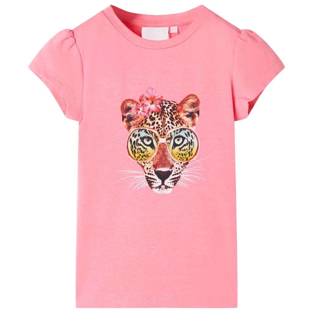 JUNG Vida Kinder-T-Shirt Neonrosa 140