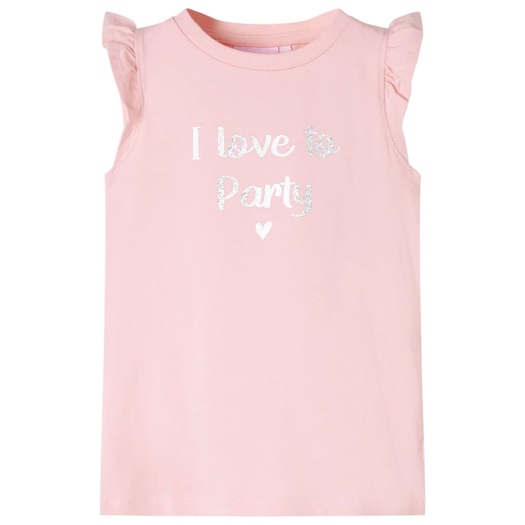 JUNG Vida Kinder-T-Shirt mit Rüschenärmeln Hellrosa 104