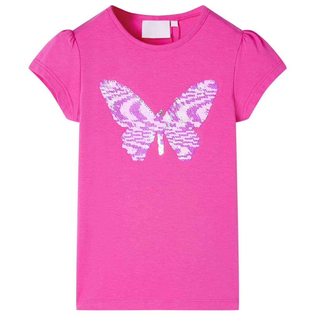 JUNG Vida Kinder-T-Shirt mit Flügelärmeln Dunkelrosa 128