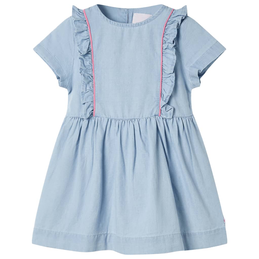 JUNG Vida Kinderkleid mit Rüschen Hellblau 140