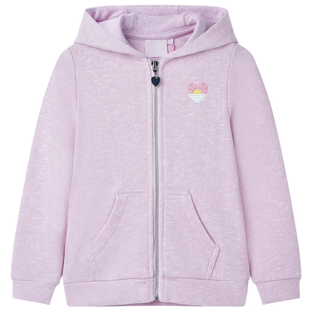 JUNG Vida Kinder-Kapuzenpullover mit Reißverschluss Lila 92