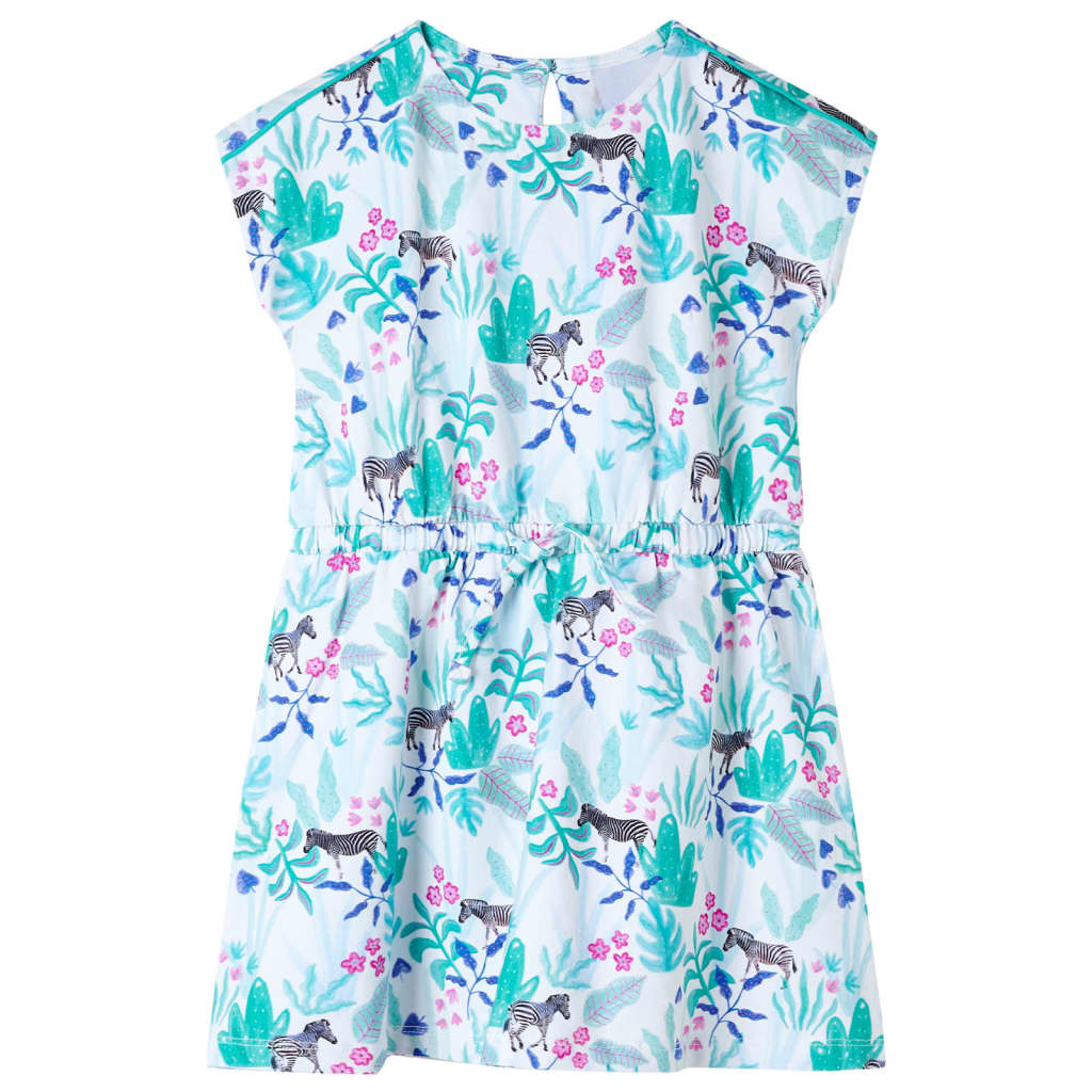 JUNG Vida Kinderkleid Ecru und Dunkles Minzgrün 116