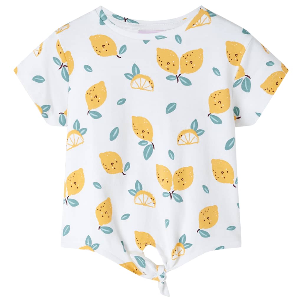 JUNG Vida Kinder-T-Shirt mit Bindesaum Ecru 92