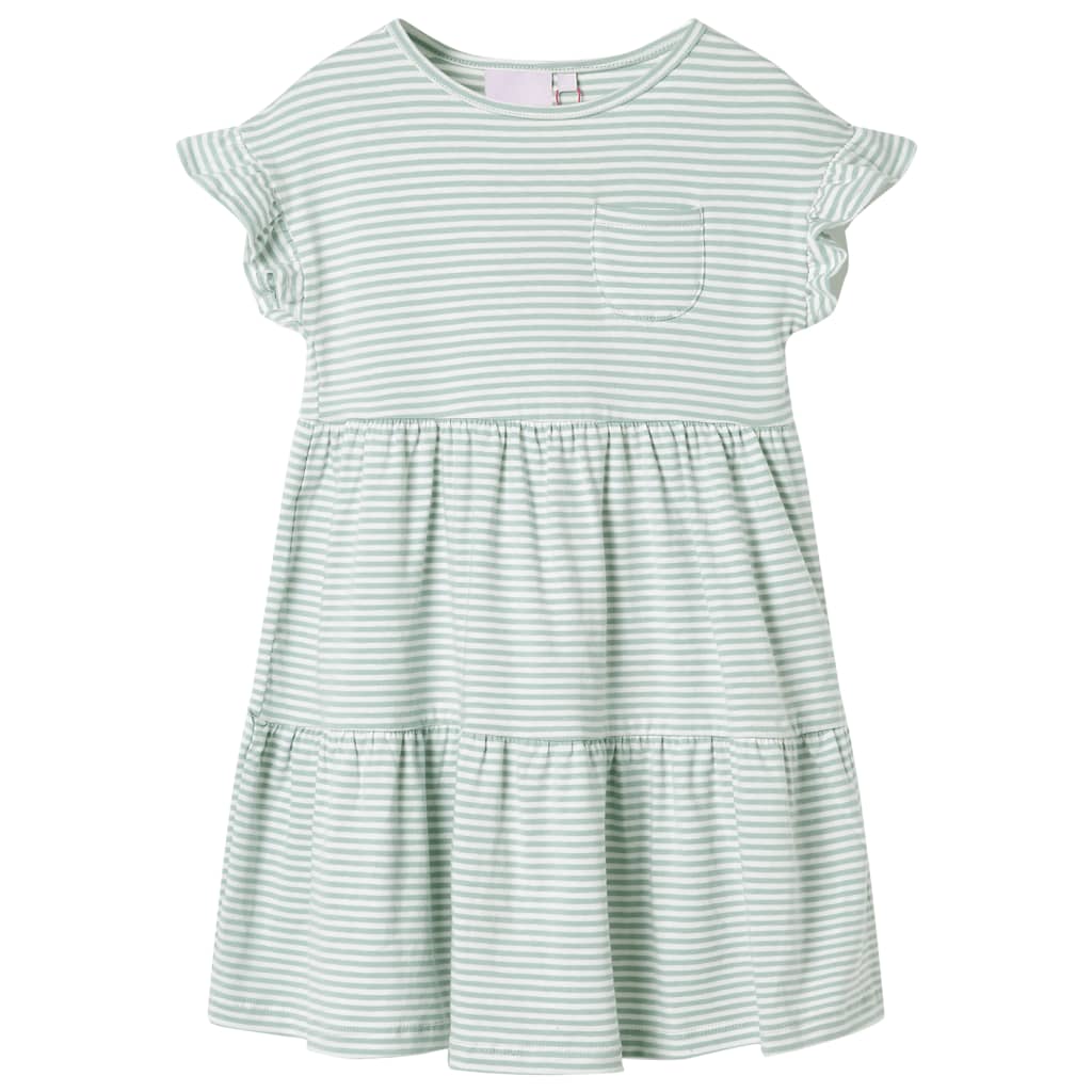 JUNG Vida Kinderkleid mit Rüschenärmeln Minzgrün 128