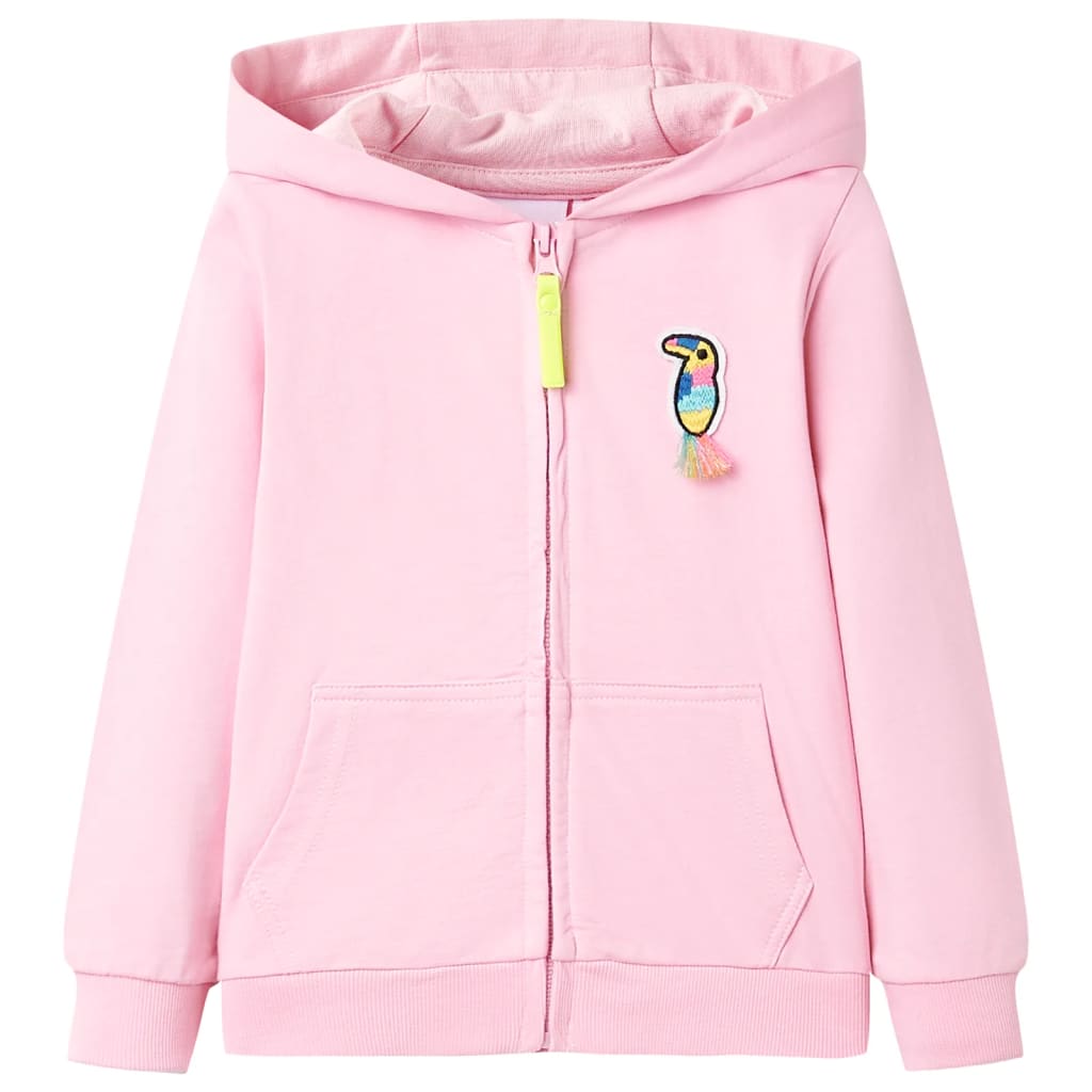 JUNG Vida Kinder-Kapuzenpullover mit Reißverschluss Hellrosa 104