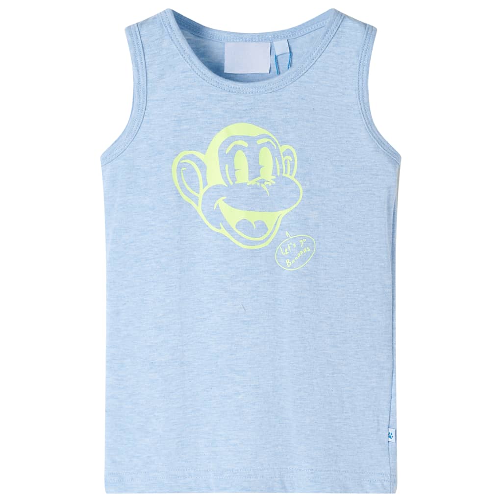 JUNG Vida Kinder-Tanktop Hellblau Melange 104