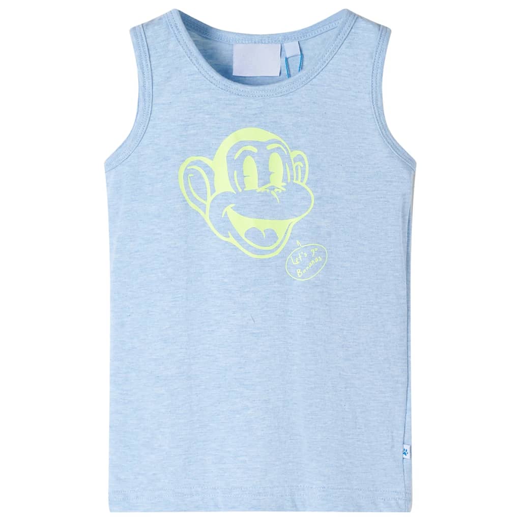 JUNG Vida Kinder-Tanktop Hellblau Melange 116