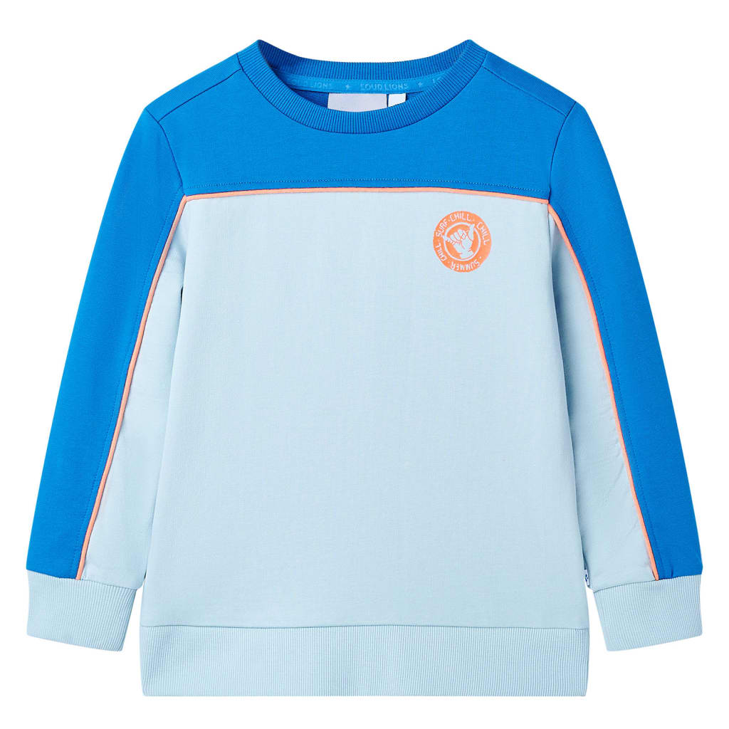 JUNG Vida Kinder-Sweatshirt Knallblau und Hellblau 128
