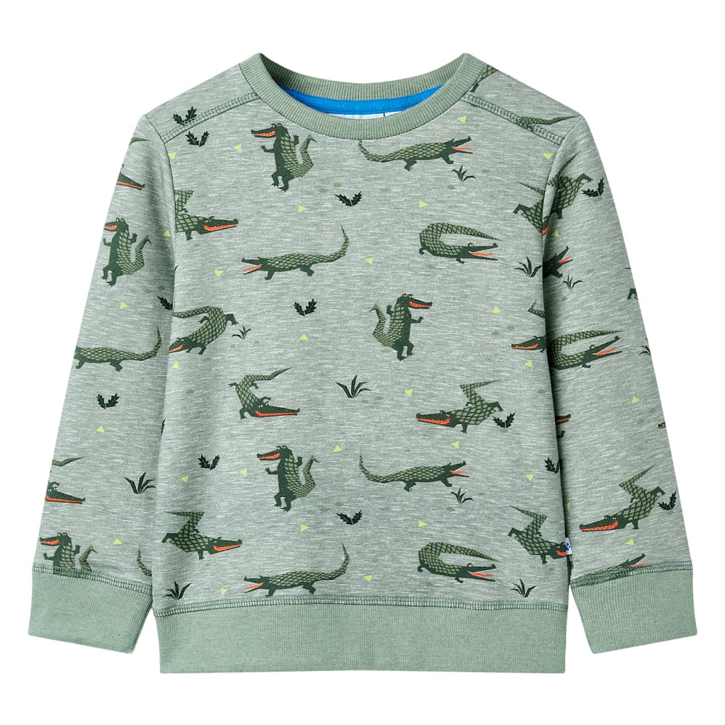 JUNG Vida Kinder-Sweatshirt Hellkhaki Melange 128