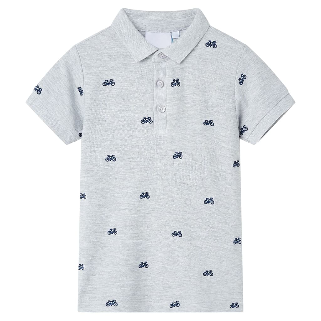 JUNG Vida Kinder-Poloshirt Grau Melange 116
