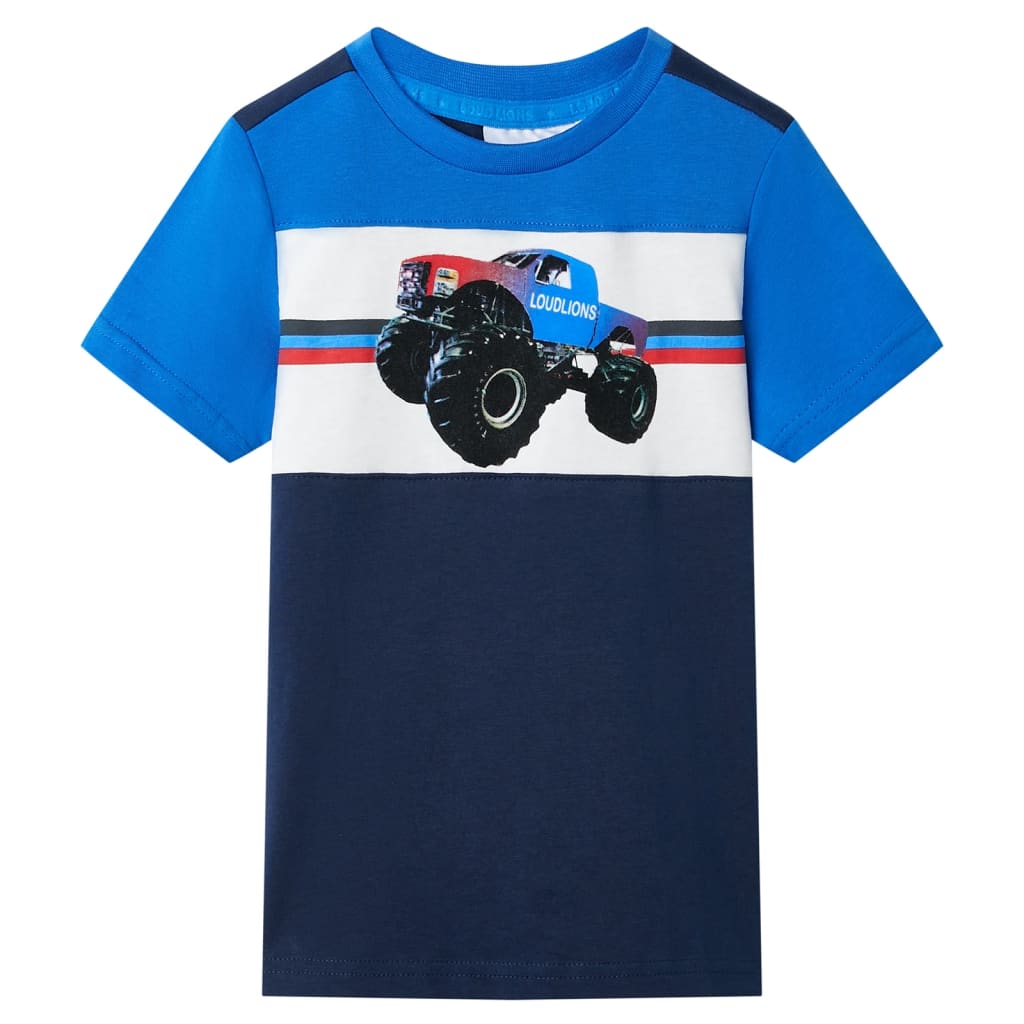 JUNG Vida Kinder-T-Shirt Blau und Marineblau 104