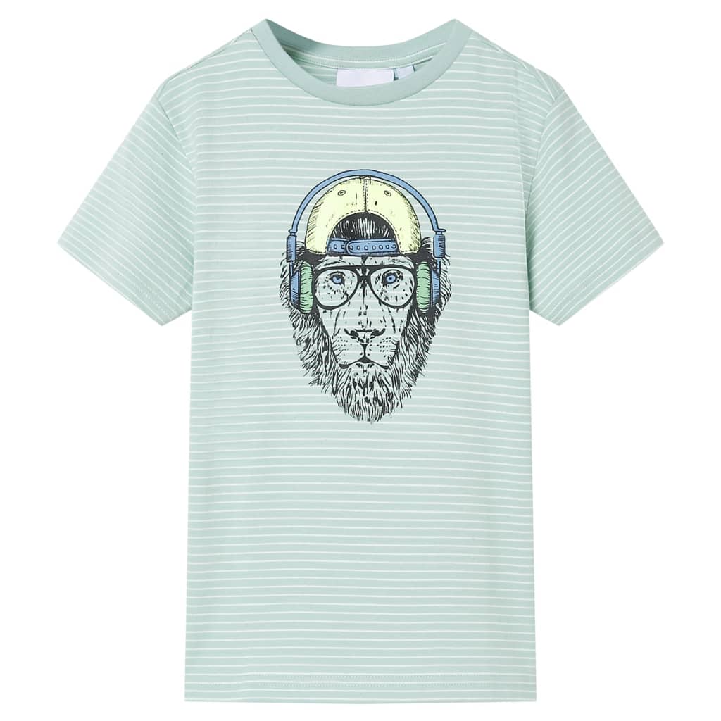 JUNG Vida Kinder-T-Shirt mit Streifen Helles Minzgrün 116