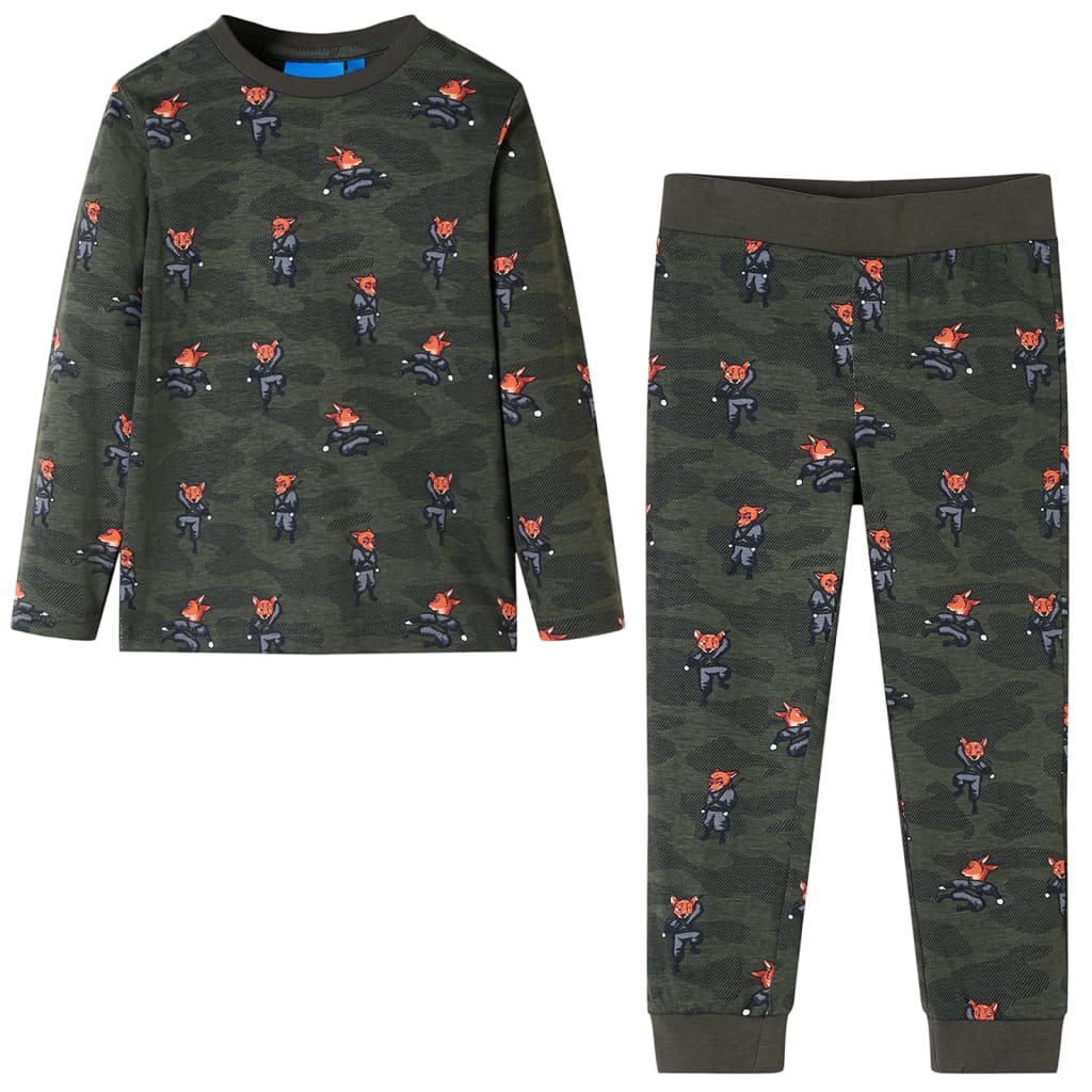JUNG Vida Kinderpyjama mit Langen Ärmeln Khaki 104