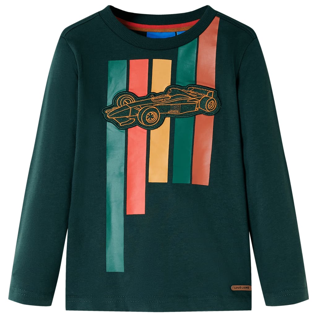 JUNG Vida Kinder-Langarmshirt Dunkelgrün 104