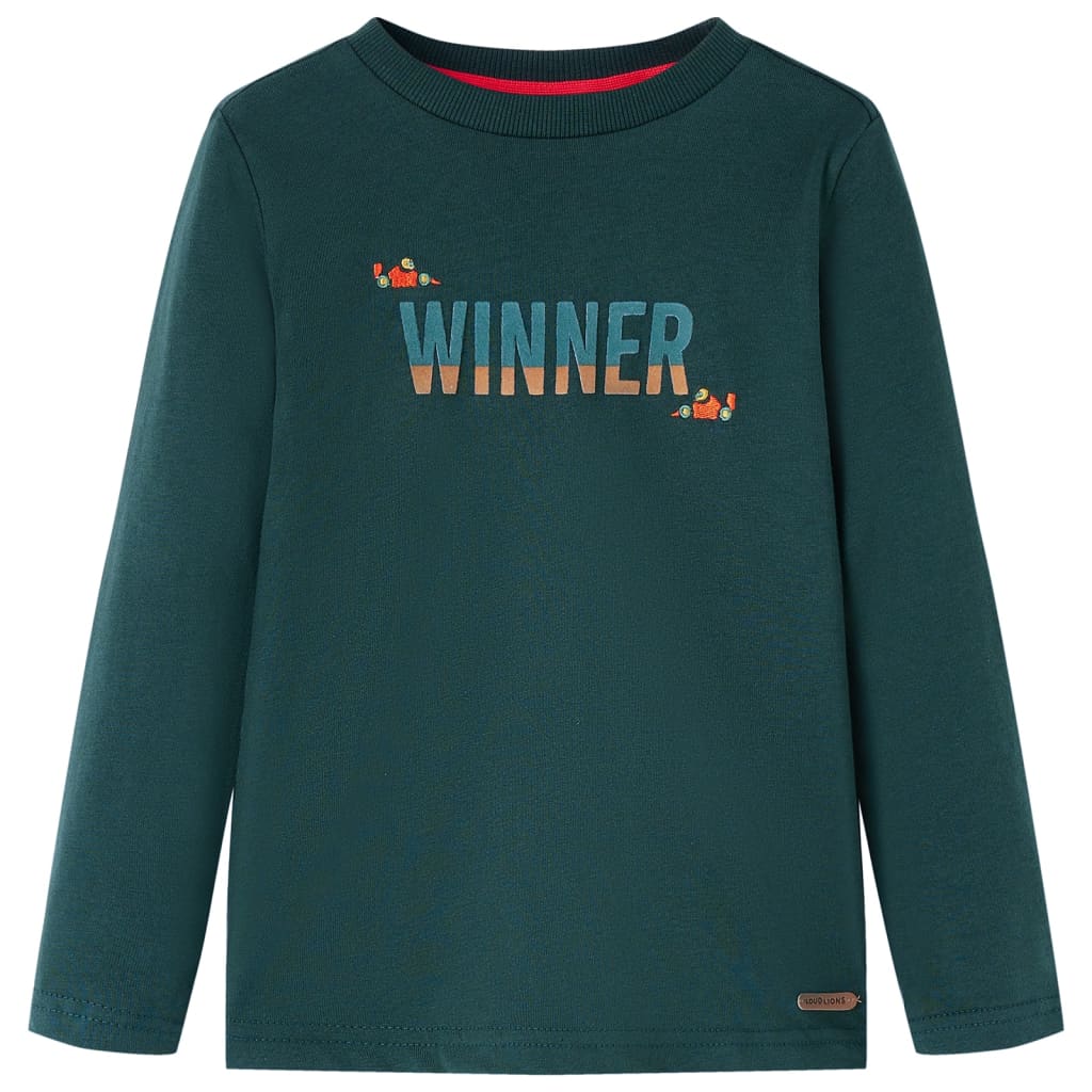 JUNG Vida Kinder-Langarmshirt Dunkelgrün 104