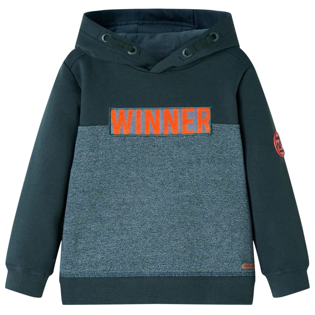 JUNG Vida Kinder-Kapuzenpullover Dunkelgrün 128