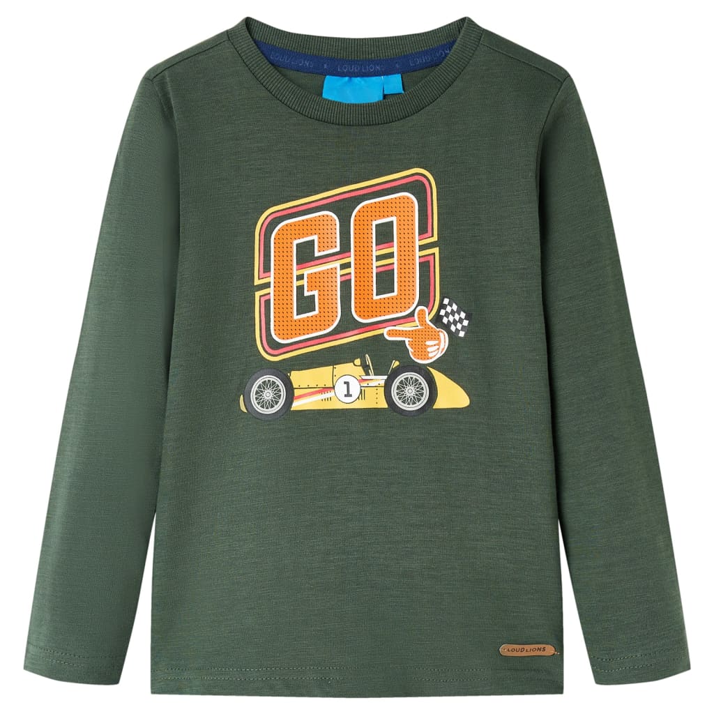 JUNG Vida Kinder-Langarmshirt Dunkelgrün 92