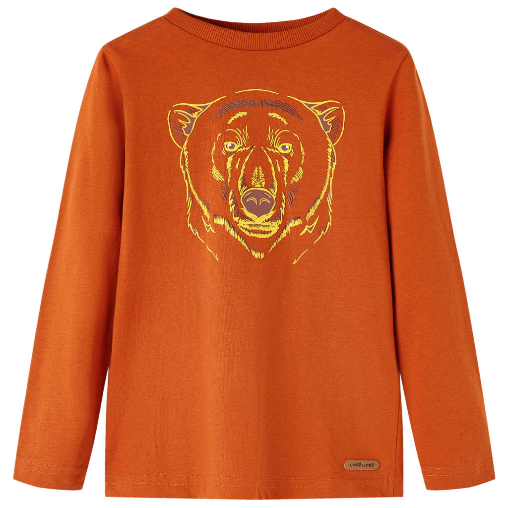 JUNG Vida Kinder-Langarmshirt Rostbraun 116