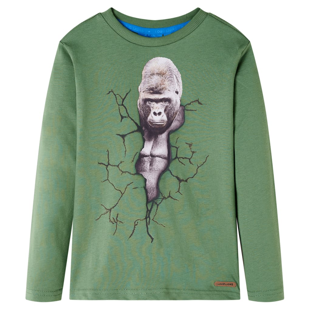 JUNG Vida Kinder-Langarmshirt Helles Khaki 128