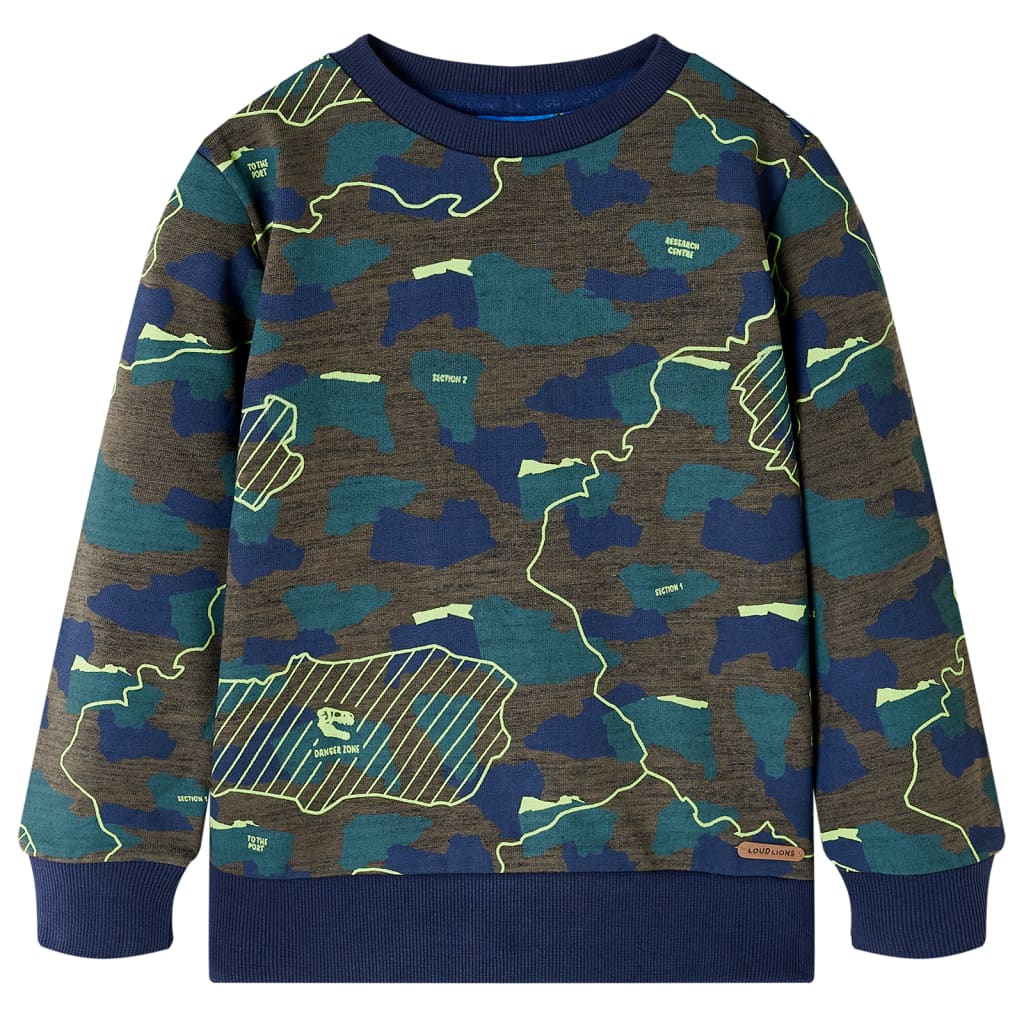 JUNG Vida Kinder-Sweatshirt Dunkles Khaki Melange 140
