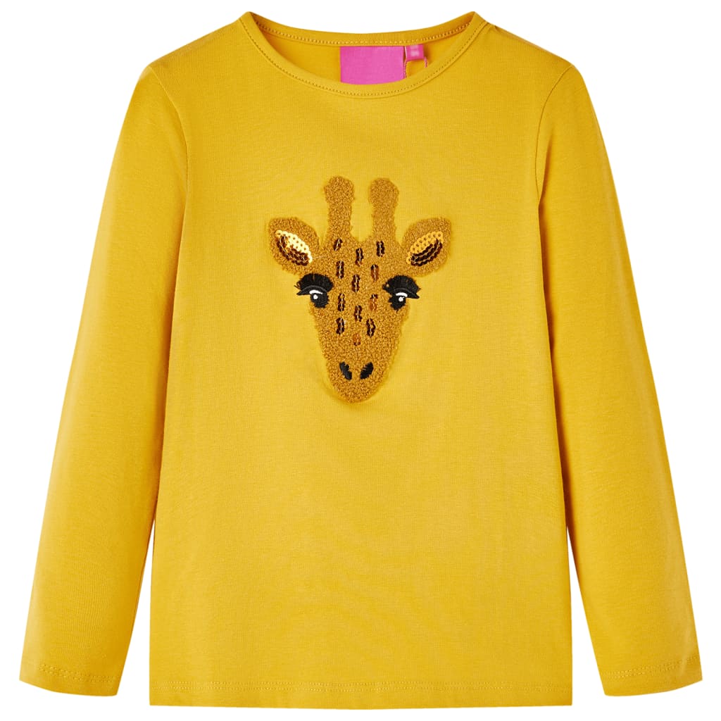 JUNG Vida Kinder-Langarmshirt Dunkles Ocker 128