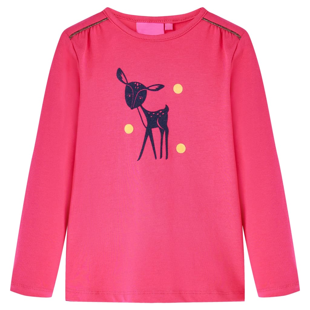 JUNG Vida Kinder-Langarmshirt Knallrosa 140