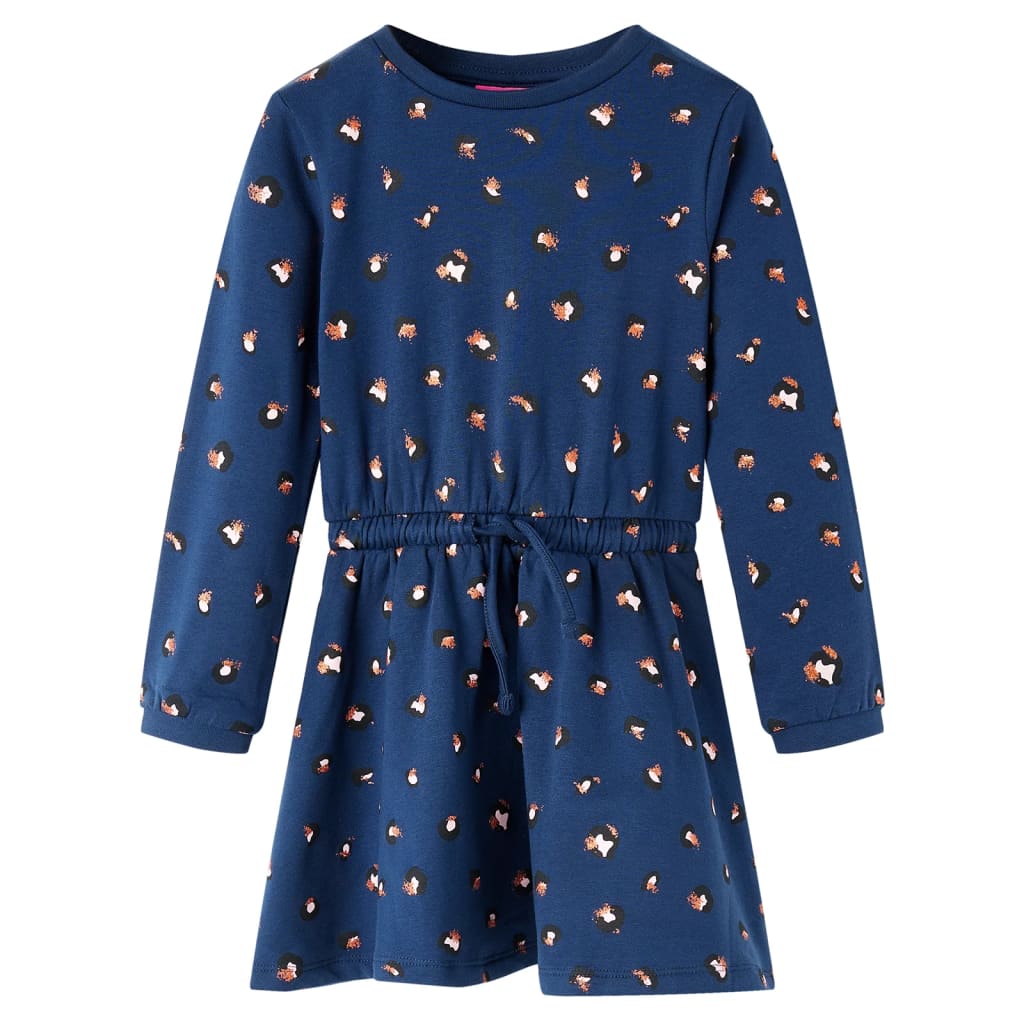 JUNG Vida Kinderkleid mit Langen Ärmeln Marineblau 128