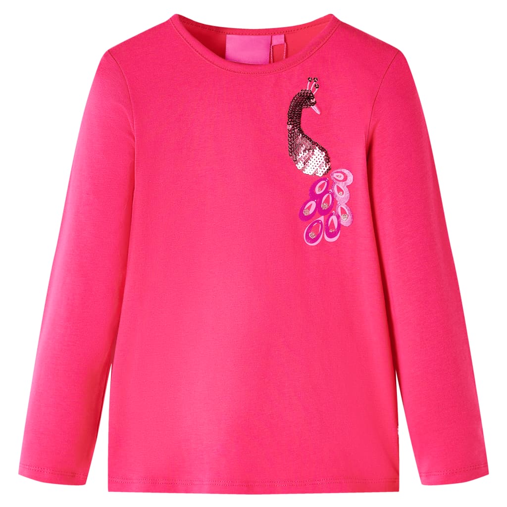 JUNG Vida Kinder-Langarmshirt Knallrosa 140