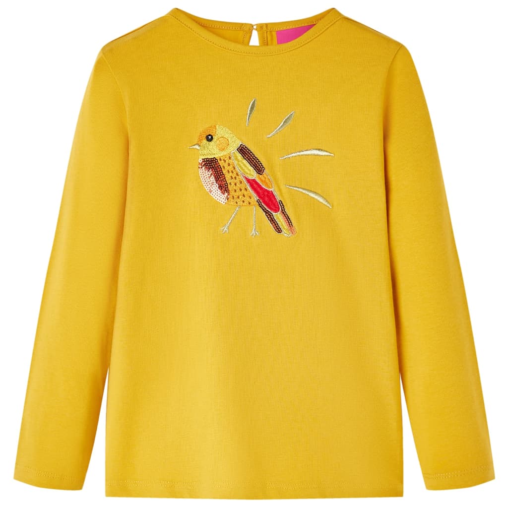 JUNG Vida Kinder-Langarmshirt Dunkles Ocker 128