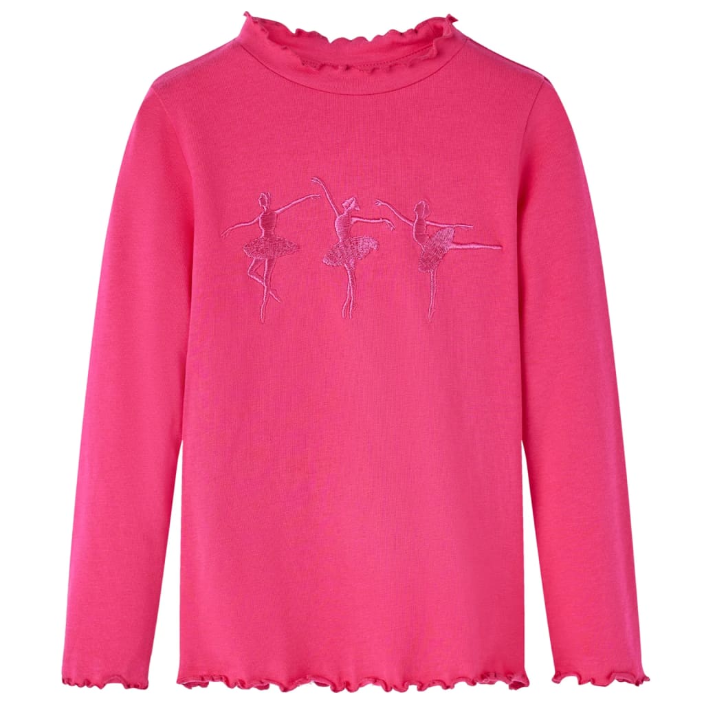 JUNG Vida Kinder-Langarmshirt Knallrosa 116