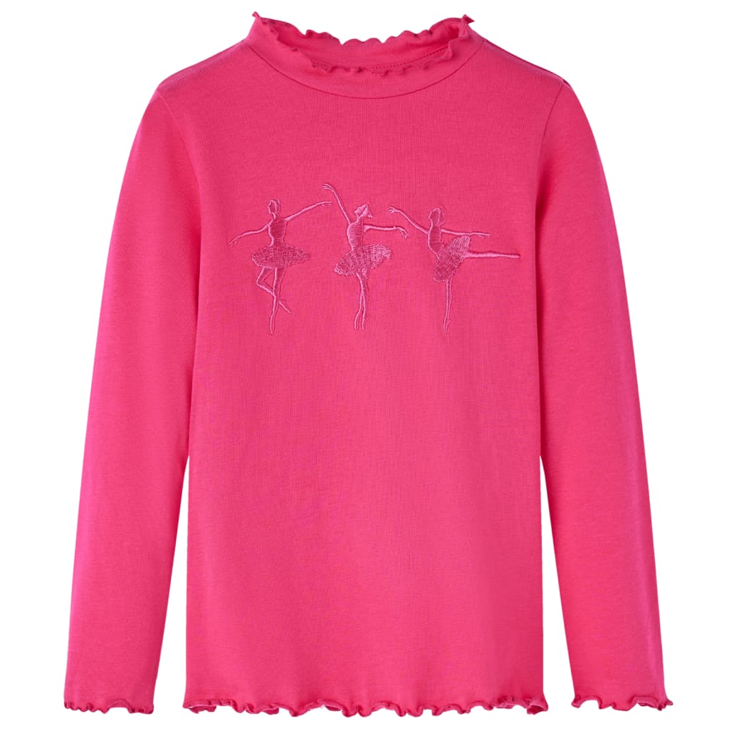 JUNG Vida Kinder-Langarmshirt Knallrosa 128