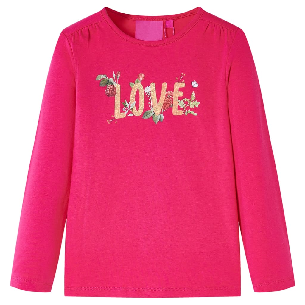 JUNG Vida Kinder-Langarmshirt Knallrosa 116