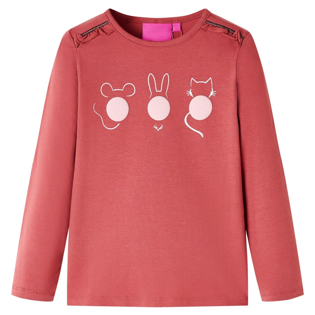 JUNG Vida Kinder-Langarmshirt Dunkelrosa 140