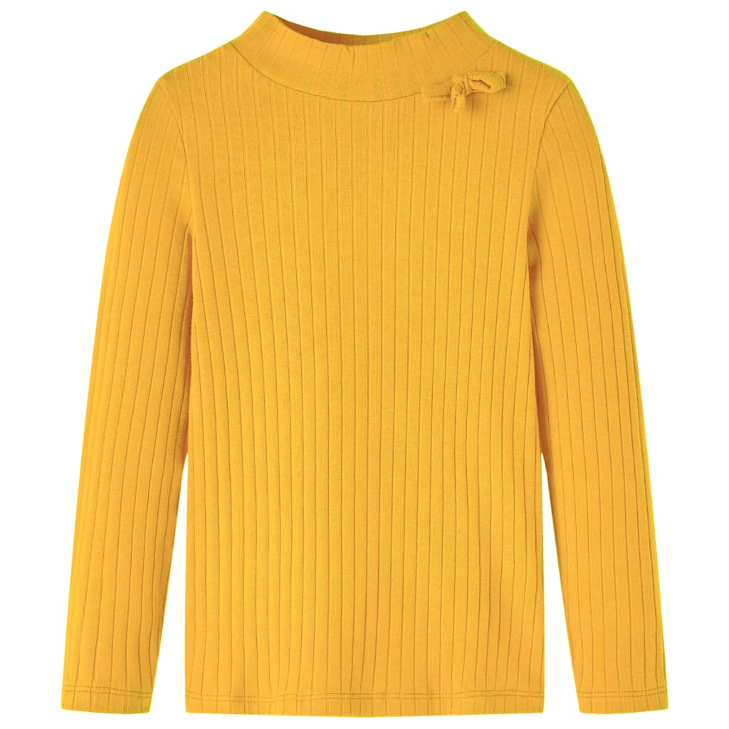 JUNG Vida Kinder-Langarmshirt Rippstrick Dunkelocker 140