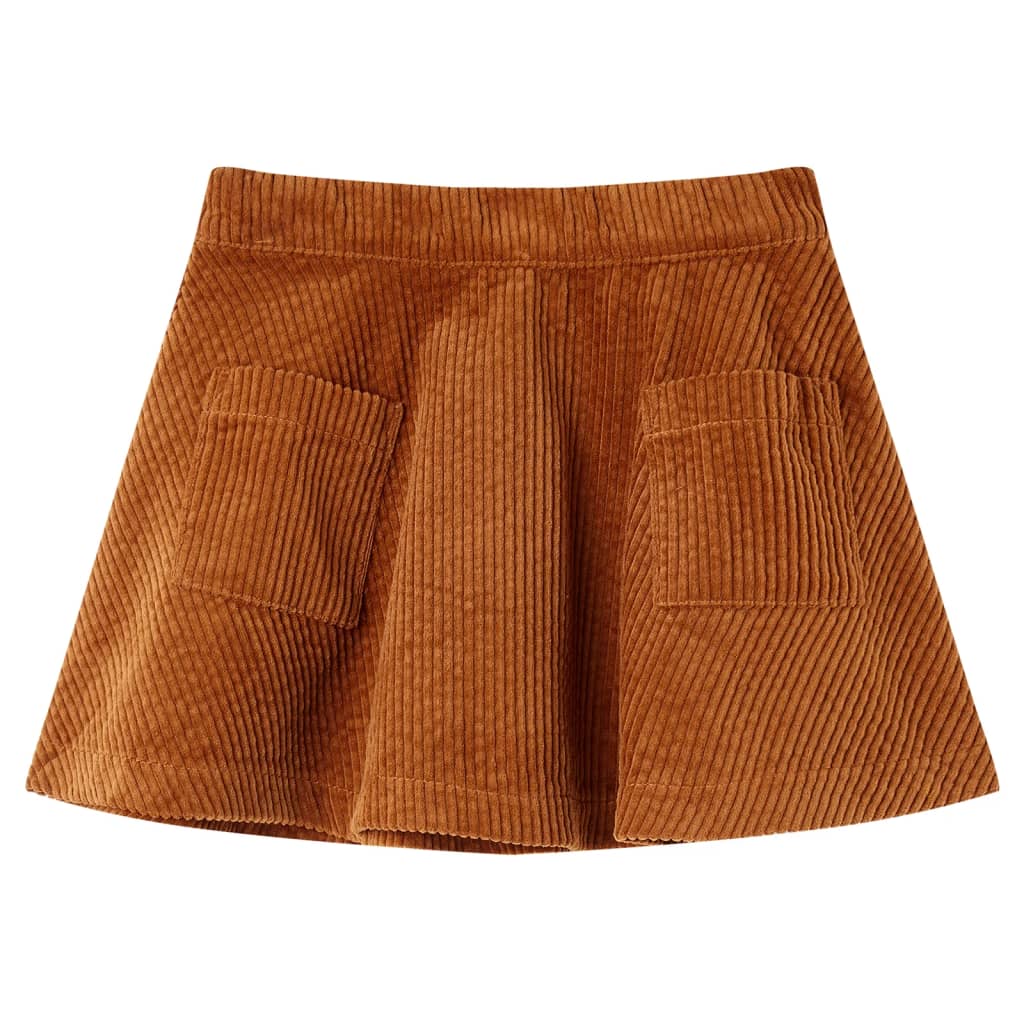 JUNG Vida Kinderrock mit Taschen Cord Cognac 92