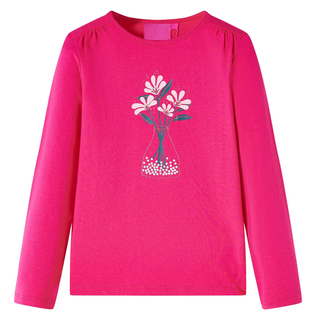 JUNG Vida Kinder-Langarmshirt Knallrosa 92