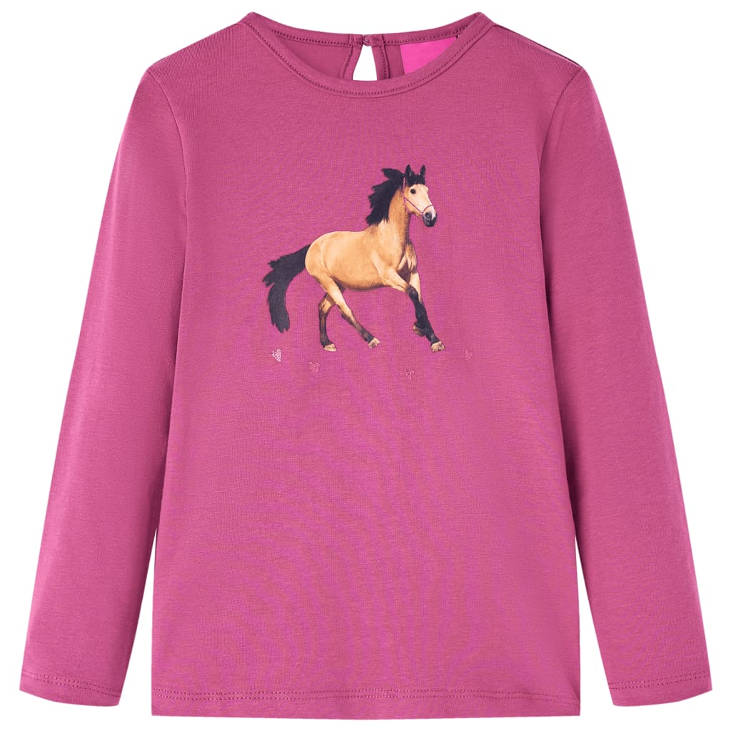JUNG Vida Kinder-Langarmshirt Himbeerrot 116