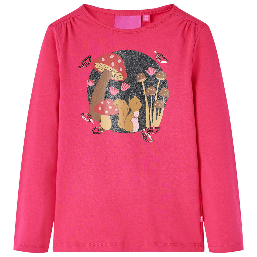 JUNG Vida Kinder-Langarmshirt Knallrosa 116