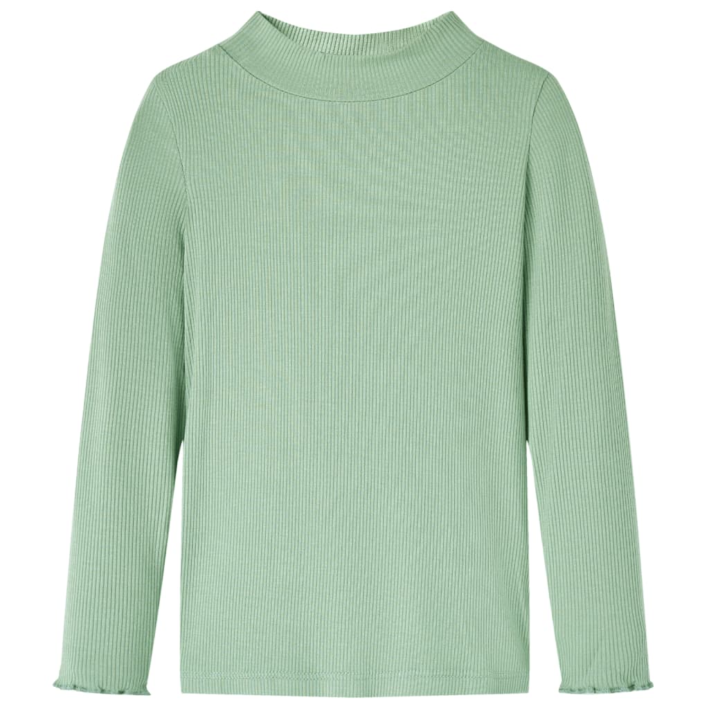 JUNG Vida Kinder-Langarmshirt Halbrollkragen Dunkles Minzgrün 128