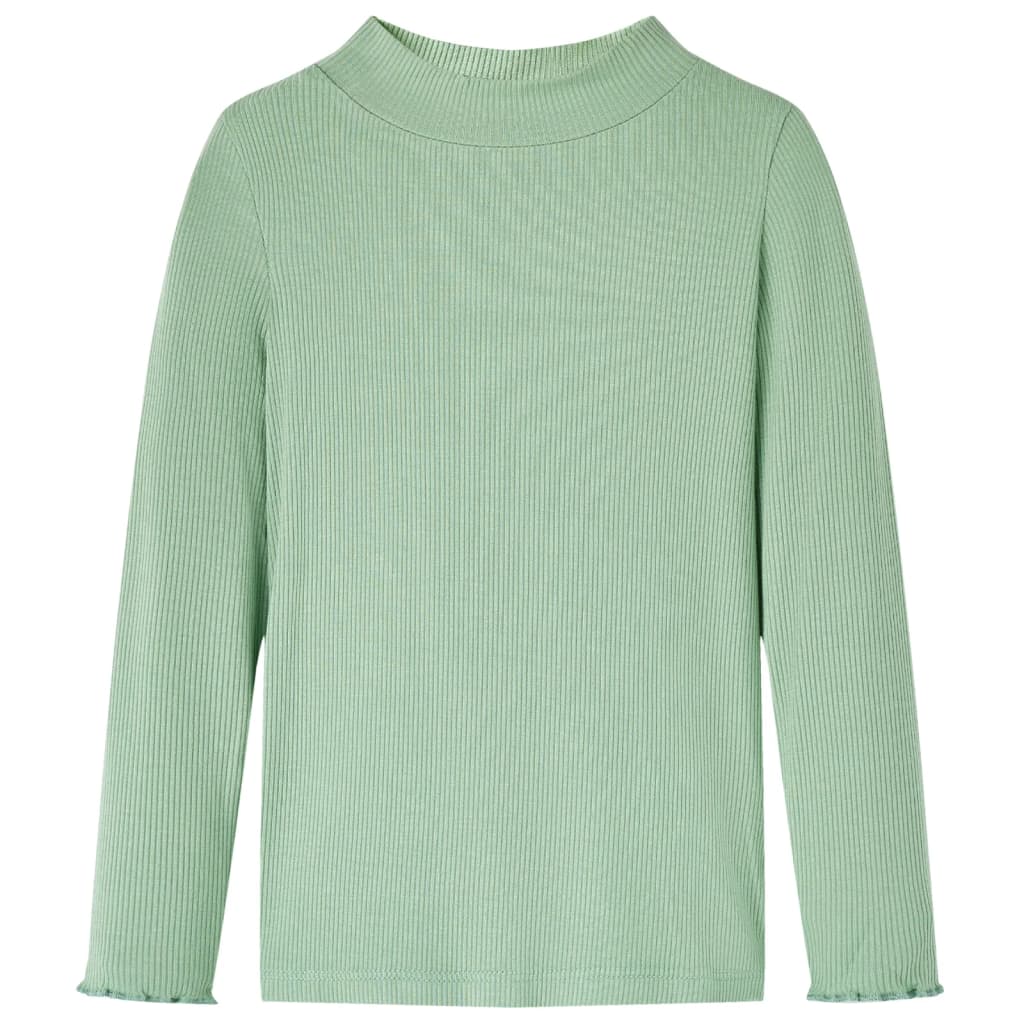 JUNG Vida Kinder-Langarmshirt Halbrollkragen Dunkles Minzgrün 140