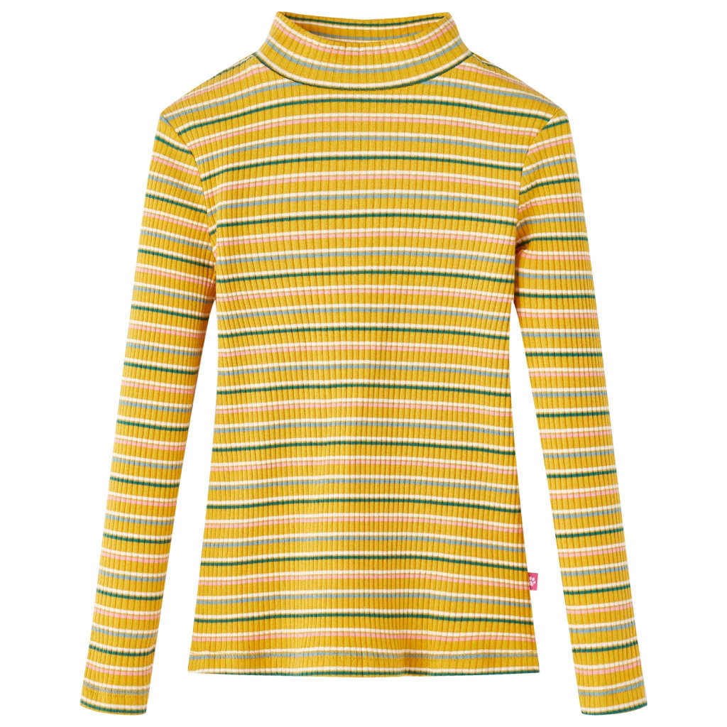 JUNG Vida Kinder-Langarmshirt Halbrollkragen Ocker 104