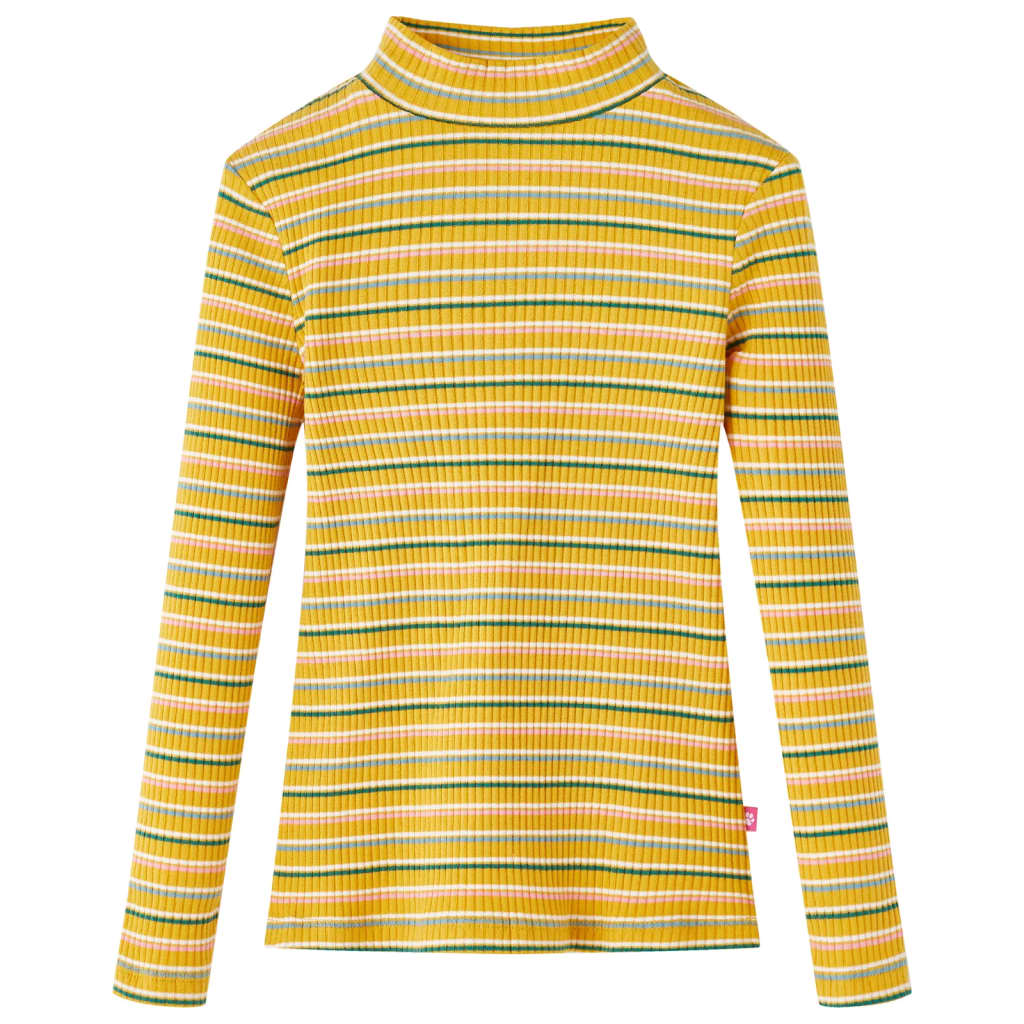 JUNG Vida Kinder-Langarmshirt Halbrollkragen Ocker 140
