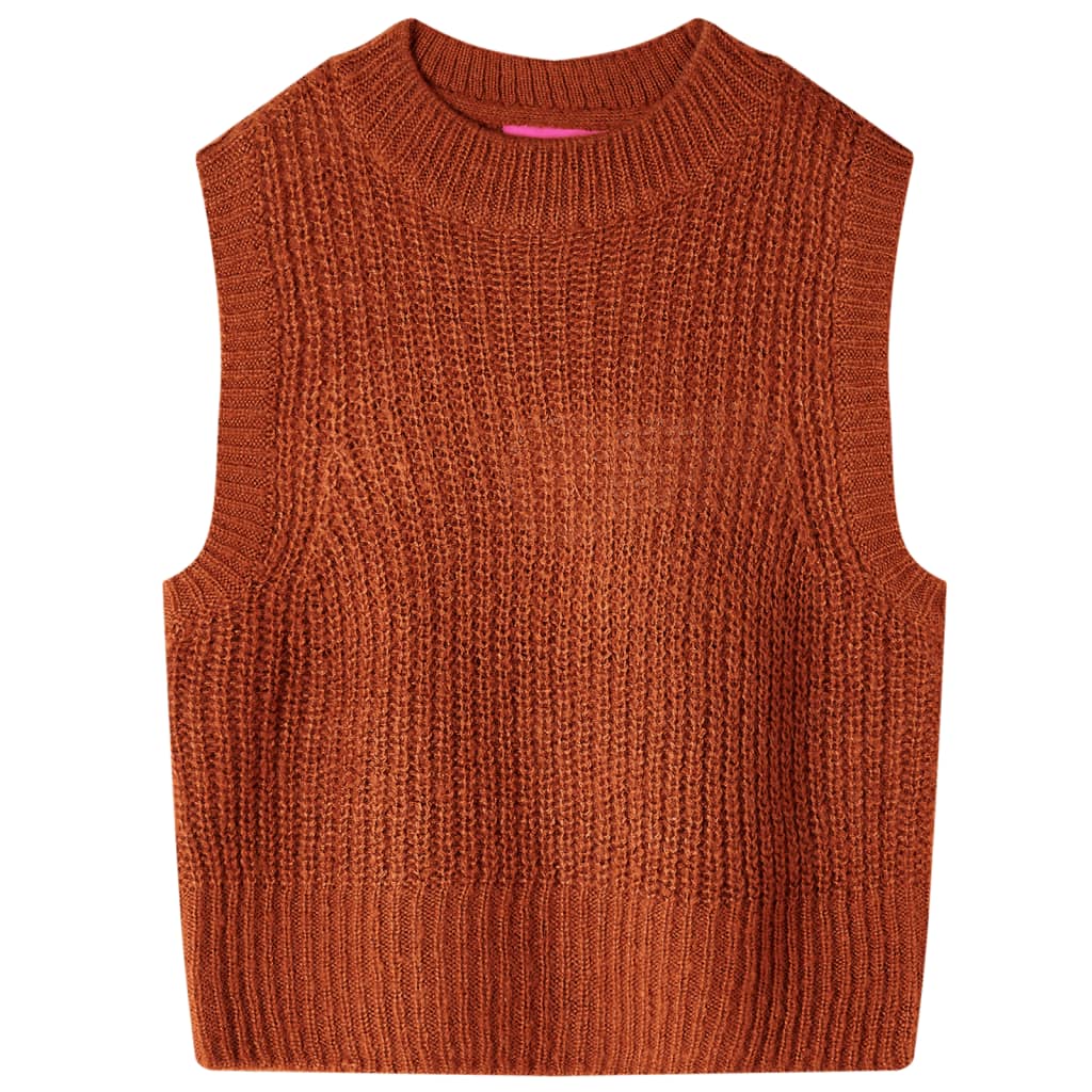 JUNG Vida Kinder-Pulloverweste Gestrickt Cognac 104